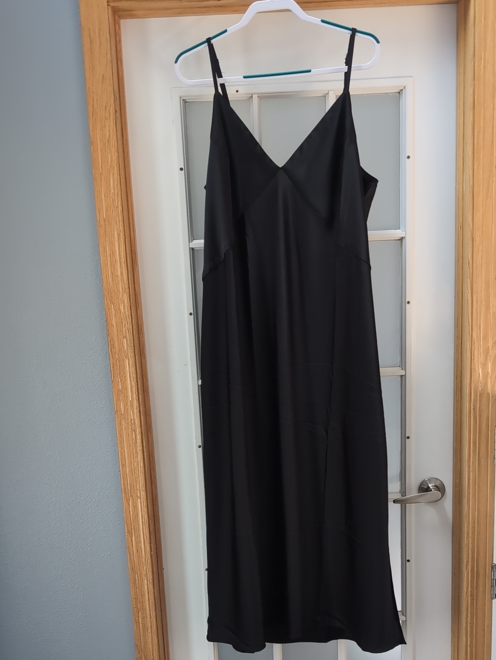 a new day Black Strapless Slip Dress with V-Neckline NWOT